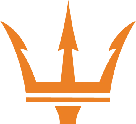 Oranges stilisiertes Yachtwelt-Logo mit drei nach oben gerichteten Pfeilen.